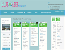 Tablet Screenshot of bluereefmexico.com